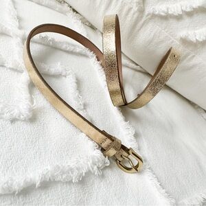 J crew skinny metallic gold belt